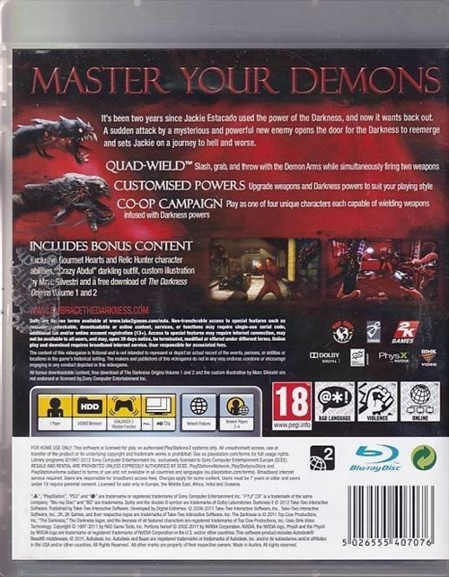 The Darkness II Limited Edition - PS3 (B Grade) (Genbrug)